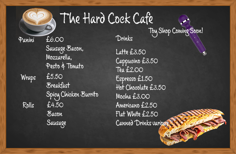 Hard Cock Cafe Menu